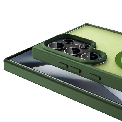 Galaxy S24 Ultra Kılıf M-safe Şarj Özellikli Mat Arka Yüzey Zore Sio Kapak