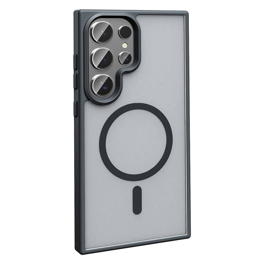 Galaxy S24 Ultra Kılıf M-safe Şarj Özellikli Mat Arka Yüzey Zore Sio Kapak