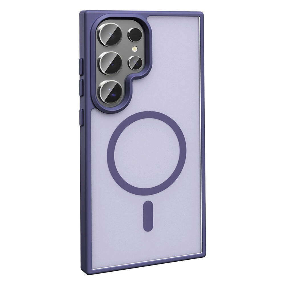 Galaxy S24 Ultra Kılıf M-safe Şarj Özellikli Mat Arka Yüzey Zore Sio Kapak