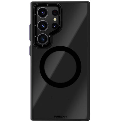 Galaxy S24 Ultra Kılıf M-safe Şarj Özellikli Sararma Önleyici Youngkit Crystal Grid Kapak