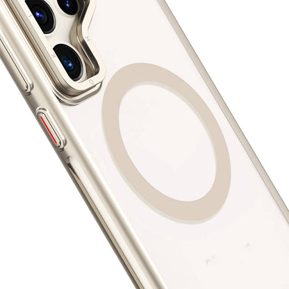 Galaxy S24 Ultra Kılıf M-safe Şarj Özellikli Sararma Önleyici Youngkit Crystal Grid Kapak