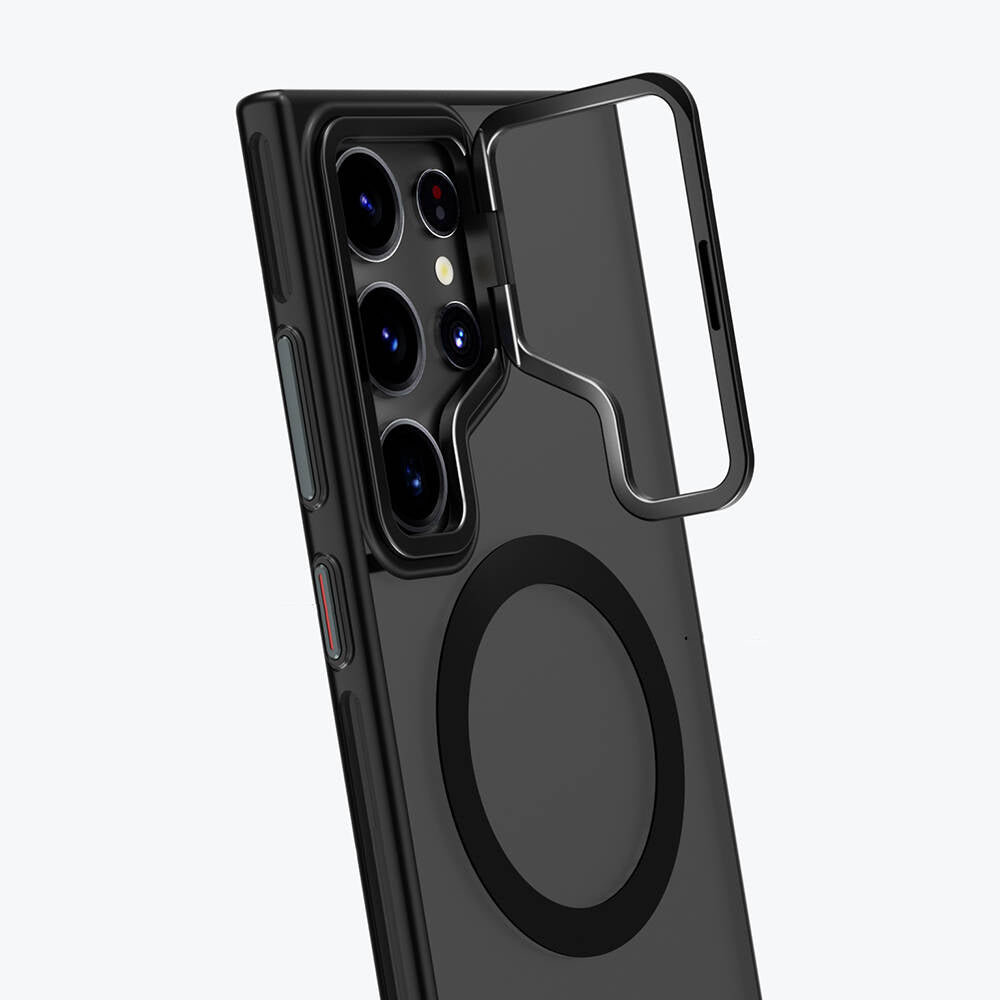 Galaxy S24 Ultra Kılıf M-safe Şarj Özellikli Sararma Önleyici Youngkit Crystal Grid Kapak