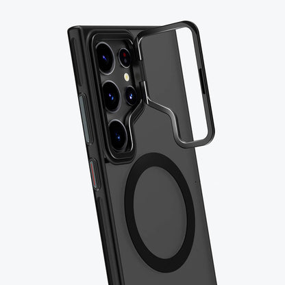 Galaxy S24 Ultra Kılıf M-safe Şarj Özellikli Sararma Önleyici Youngkit Crystal Grid Kapak