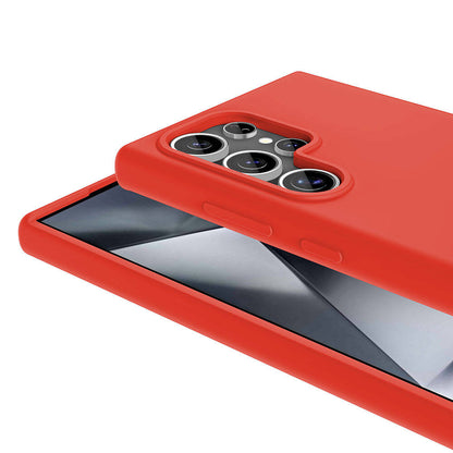 Galaxy S24 Ultra Kılıf M-safe Şarj Özellikli Sıvı Teknolojili Silinebilir Sert Zore Kivi Kapak