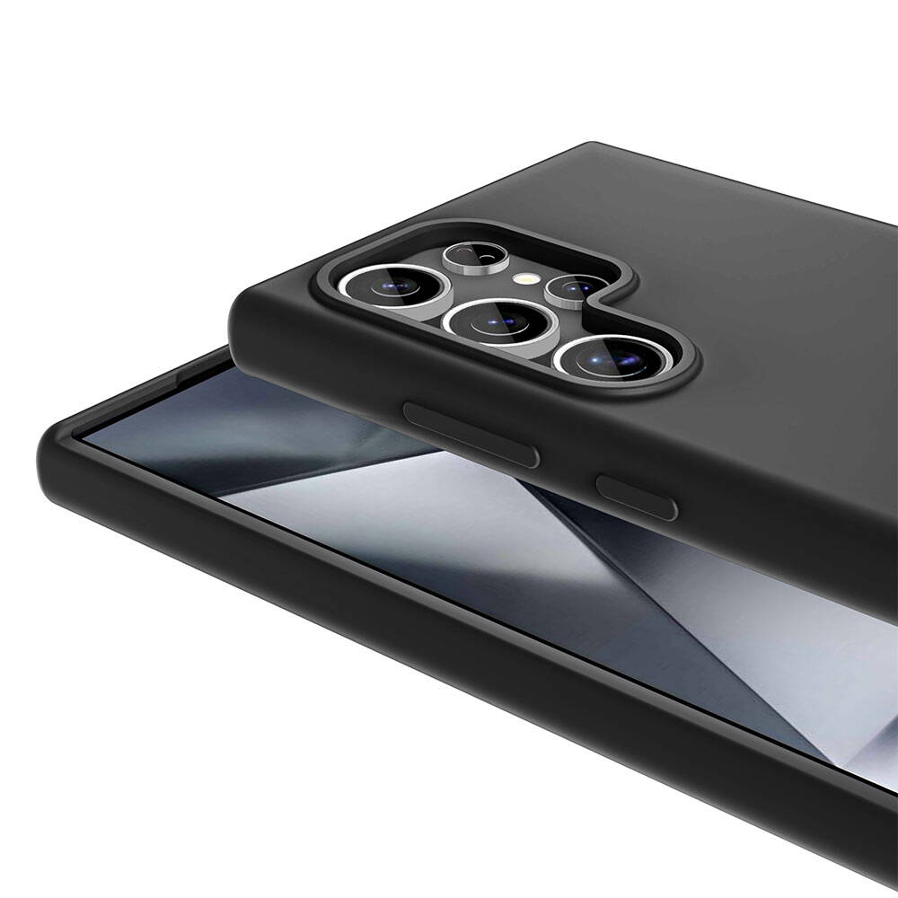 Galaxy S24 Ultra Kılıf M-safe Şarj Özellikli Sıvı Teknolojili Silinebilir Sert Zore Kivi Kapak