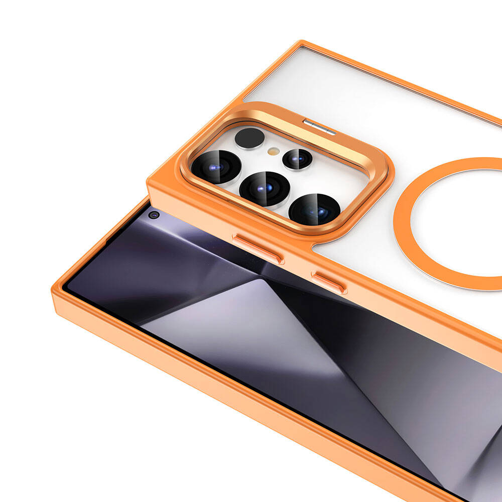 Galaxy S24 Ultra Kılıf M-safe Şarj Özellikli Standlı Zore M-safe Klon Kapak