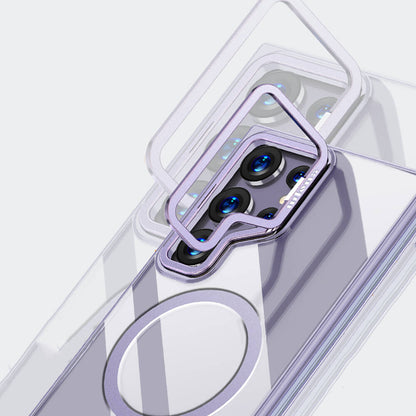 Galaxy S24 Ultra Kılıf M-safe Şarj Özellikli Wlons Standlı Efsane Kapak