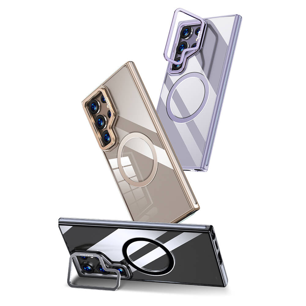 Galaxy S24 Ultra Kılıf M-safe Şarj Özellikli Wlons Standlı Efsane Kapak