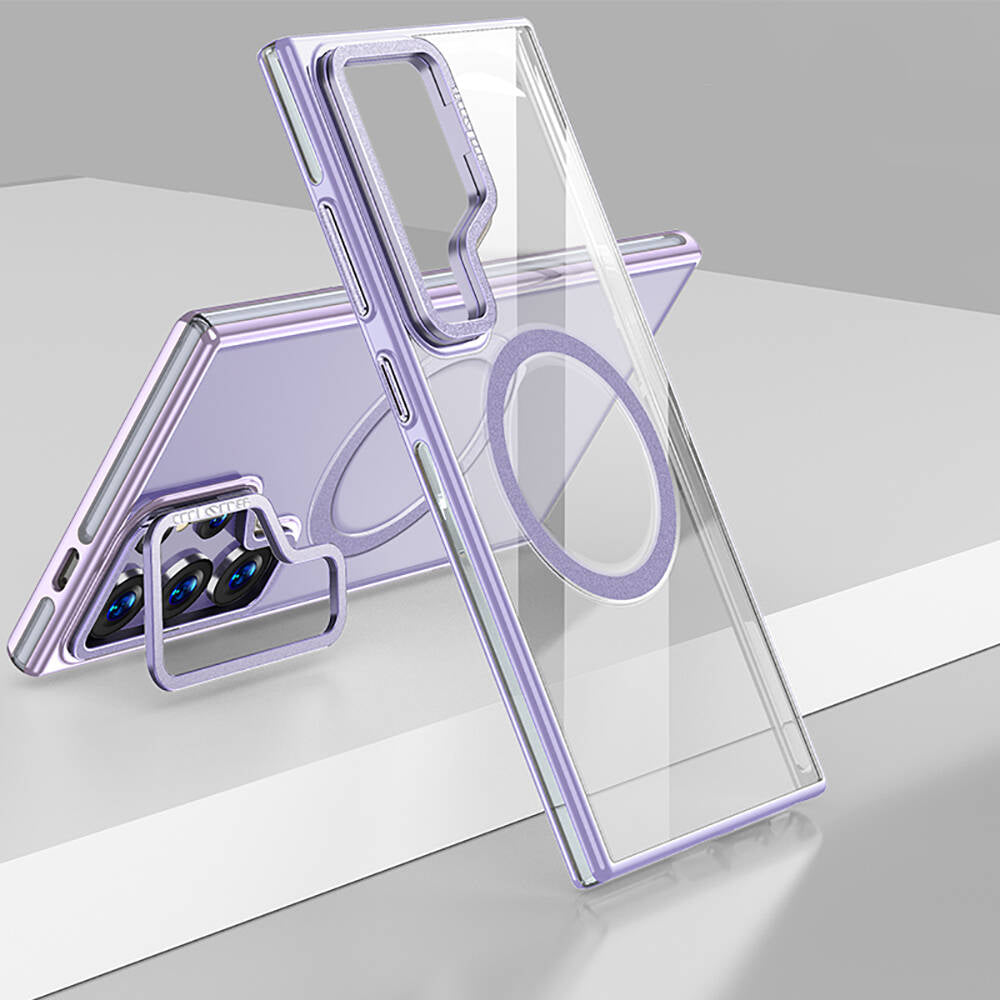 Galaxy S24 Ultra Kılıf M-safe Şarj Özellikli Wlons Standlı Efsane Kapak