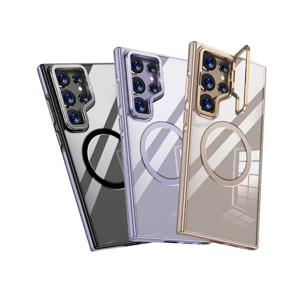 Galaxy S24 Ultra Kılıf M-safe Şarj Özellikli Wlons Standlı Efsane Kapak