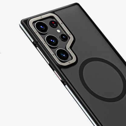 Galaxy S24 Ultra Kılıf M-safe Şarj Özellikli Youngkit Rock Sand Serisi Kapak