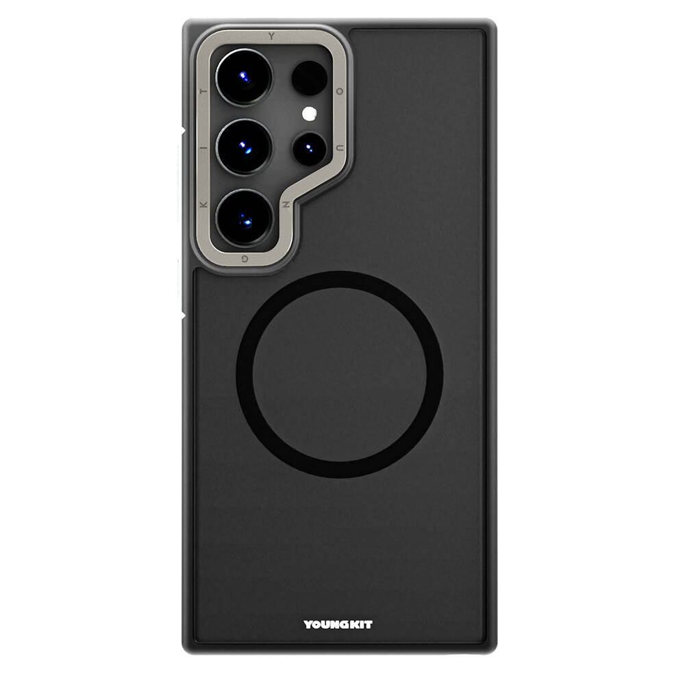 Galaxy S24 Ultra Kılıf M-safe Şarj Özellikli Youngkit Rock Sand Serisi Kapak