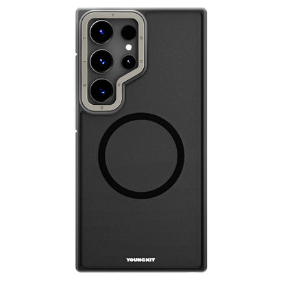 Galaxy S24 Ultra Kılıf M-safe Şarj Özellikli Youngkit Rock Sand Serisi Kapak