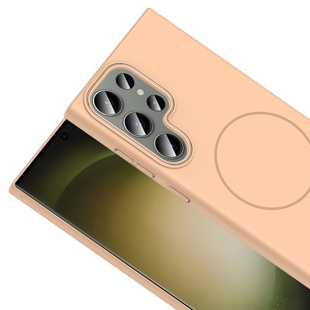 Galaxy S24 Ultra Kılıf M-safe Şarj Özellikli Zore Ruby Sert Kapak