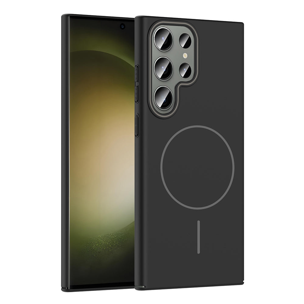 Galaxy S24 Ultra Kılıf M-safe Şarj Özellikli Zore Ruby Sert Kapak