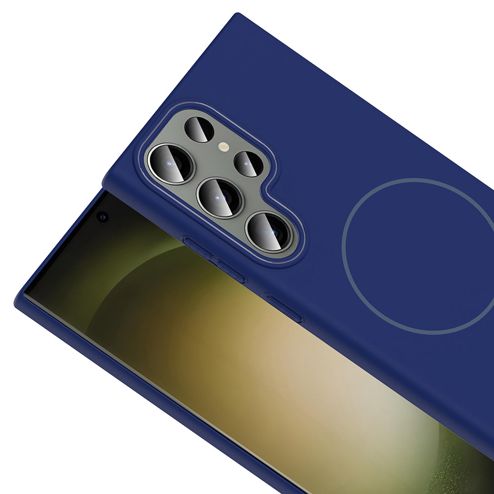 Galaxy S24 Ultra Kılıf M-safe Şarj Özellikli Zore Ruby Sert Kapak