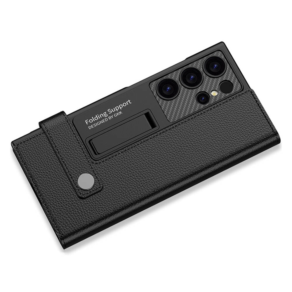 Galaxy S24 Ultra Zore Kıpta Standlı Kartlıklı Kapak