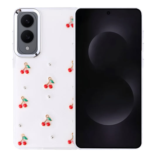 Galaxy S25 Edge Kılıf Airbag Tasarımlı Simli Şeffaf Zore Kutup Kapak