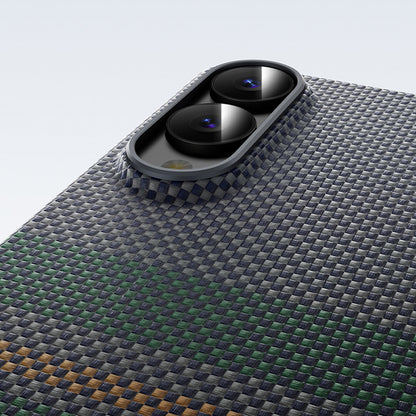 Galaxy S25 Edge Kılıf M-safe Şarj Özellikli Karbon Fiber Tasarımlı Benks Aurora ArmorAir Kevlar Kapak