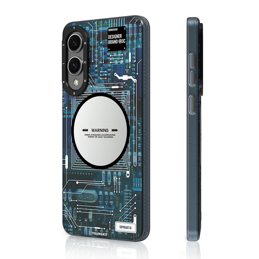 Galaxy S25 Edge Kılıf M-safe Şarj Özellikli Youngkit Technology Serisi Kapak