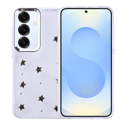 Galaxy S25 Plus Kılıf Airbag Tasarımlı Simli Şeffaf Zore Kutup Kapak