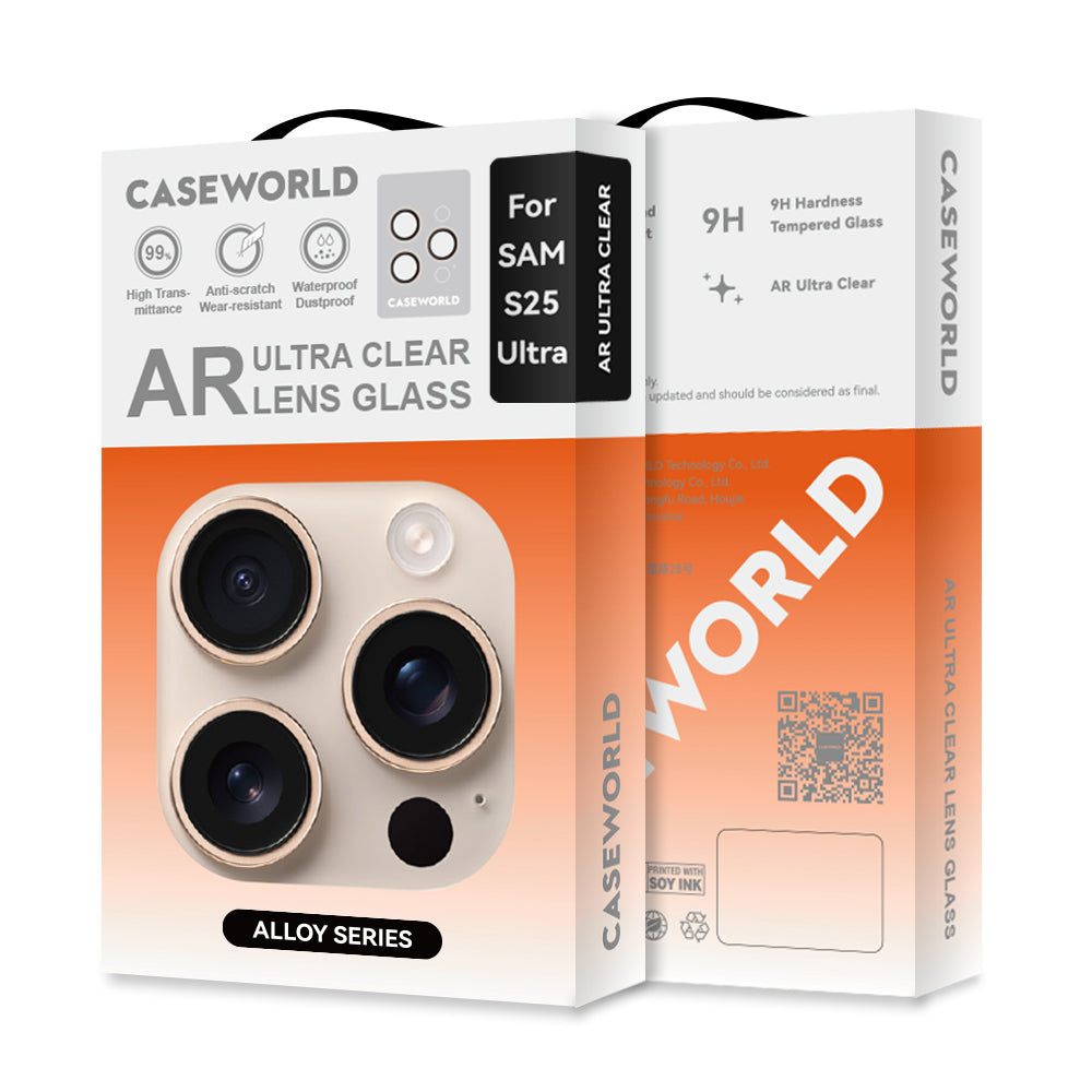 Galaxy S25 Ultra CaseWorld Alloy Serisi Oleofobik Anti Reflective Kamera Lens Koruyucu
