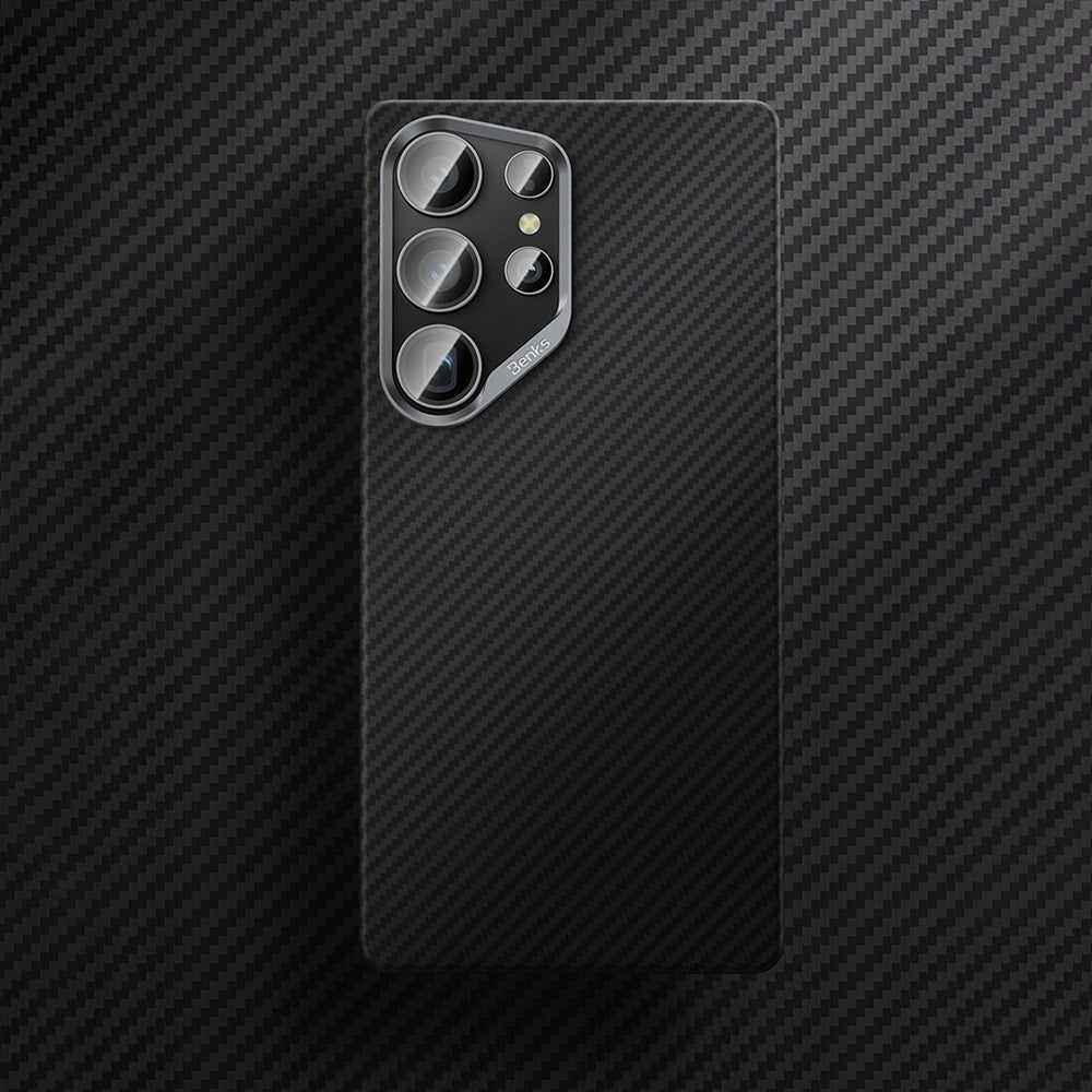 Galaxy S25 Ultra Kılıf Benks M-safe Şarj Özellikli Magnetik ArmorAir 600D Kevlar Fiber Kapak