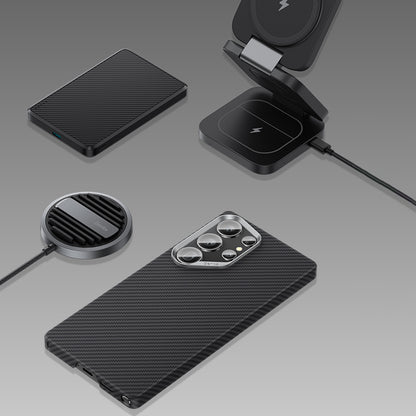 Galaxy S25 Ultra Kılıf Benks M-safe Şarj Özellikli Magnetik ArmorAir 600D Kevlar Fiber Kapak