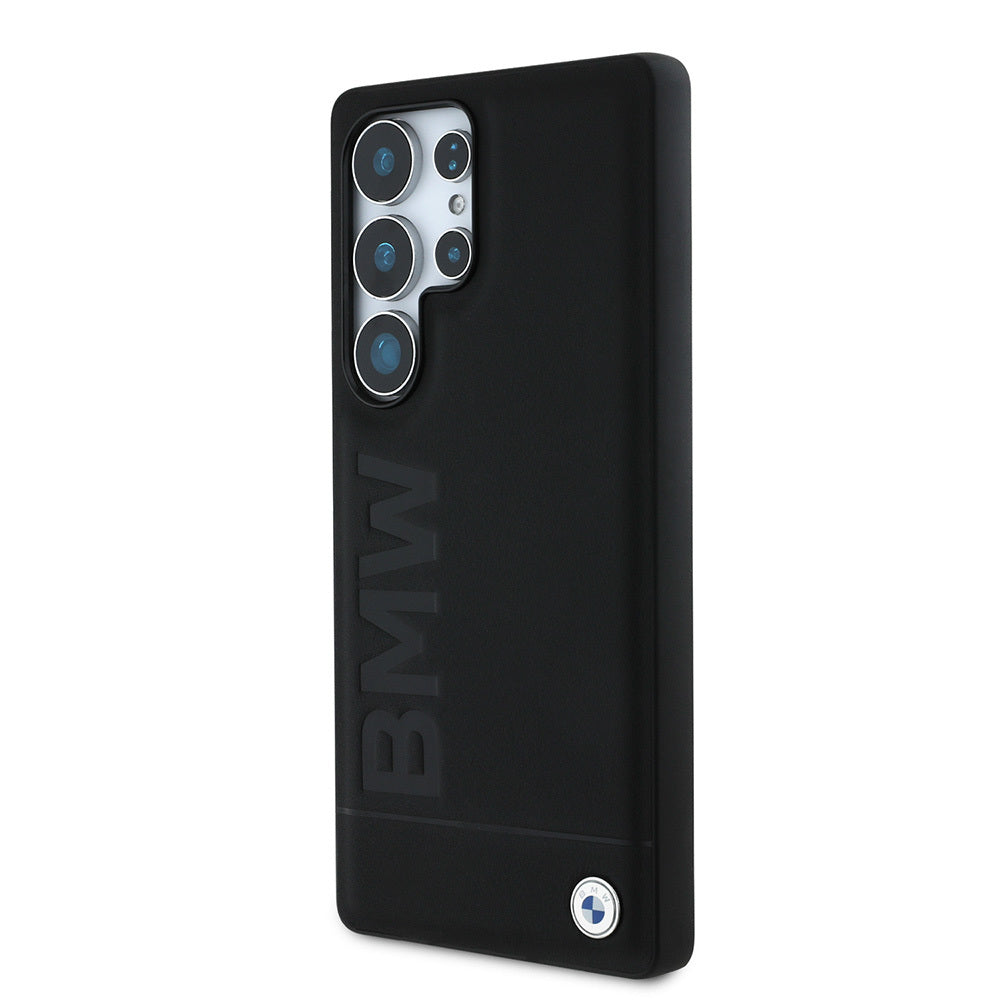 Galaxy S25 Ultra Kılıf BMW Orjinal Lisanslı M-safe Şarj Özellikli Sıcak Damga Logolu Deri Kapak