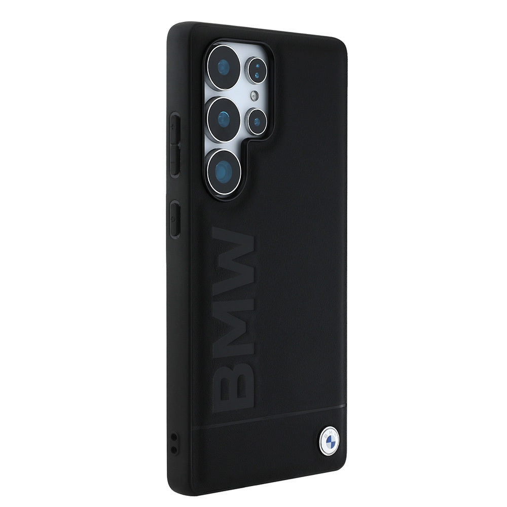 Galaxy S25 Ultra Kılıf BMW Orjinal Lisanslı M-safe Şarj Özellikli Sıcak Damga Logolu Deri Kapak