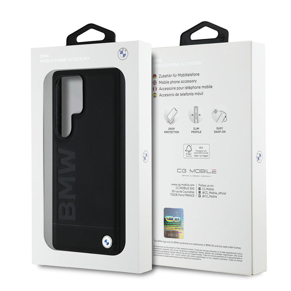 Galaxy S25 Ultra Kılıf BMW Orjinal Lisanslı M-safe Şarj Özellikli Sıcak Damga Logolu Deri Kapak