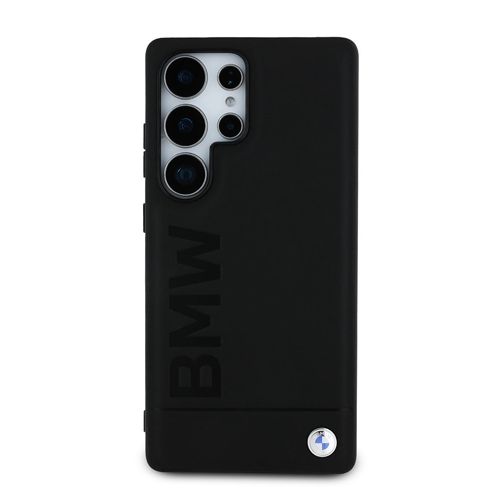 Galaxy S25 Ultra Kılıf BMW Orjinal Lisanslı M-safe Şarj Özellikli Sıcak Damga Logolu Deri Kapak