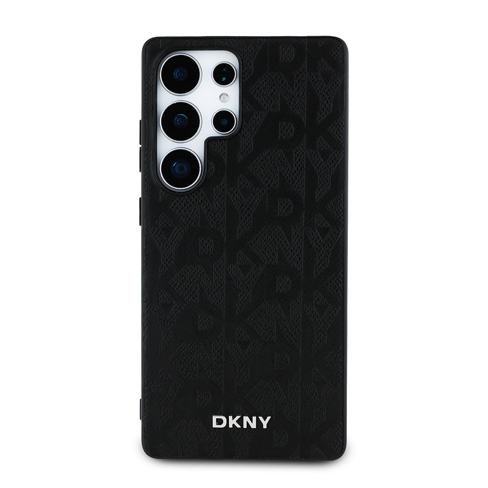 Galaxy S25 Ultra Kılıf DKNY Orjinal Lisanslı Magnetik PU Deri Grid Pattern Kapak