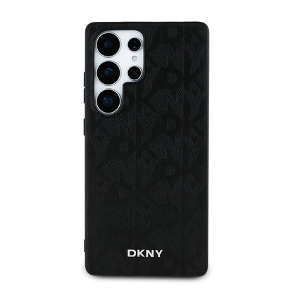 Galaxy S25 Ultra Kılıf DKNY Orjinal Lisanslı Magnetik PU Deri Grid Pattern Kapak