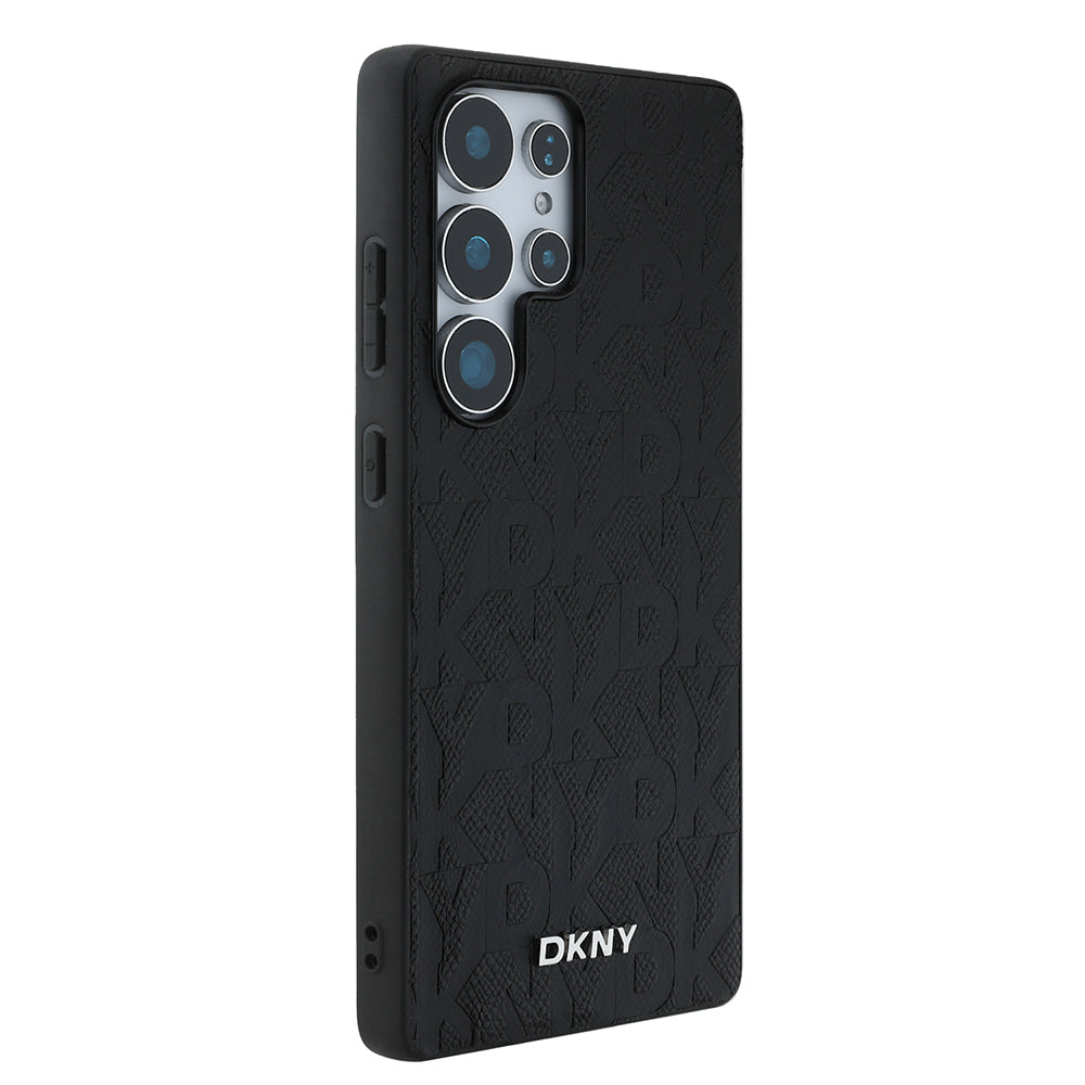 Galaxy S25 Ultra Kılıf DKNY Orjinal Lisanslı Magnetik PU Deri Grid Pattern Kapak