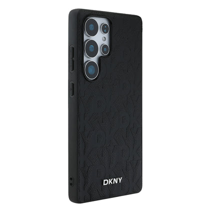 Galaxy S25 Ultra Kılıf DKNY Orjinal Lisanslı Magnetik PU Deri Grid Pattern Kapak