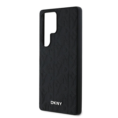 Galaxy S25 Ultra Kılıf DKNY Orjinal Lisanslı Magnetik PU Deri Grid Pattern Kapak