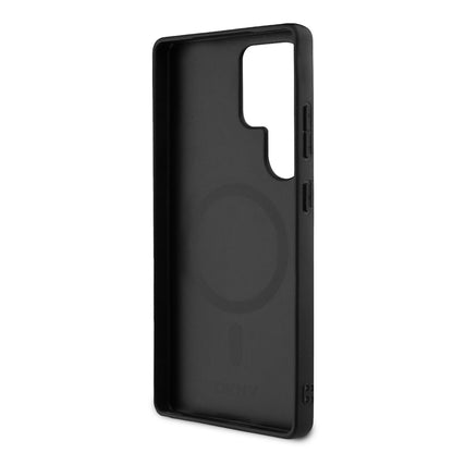 Galaxy S25 Ultra Kılıf DKNY Orjinal Lisanslı Magnetik PU Deri Grid Pattern Kapak