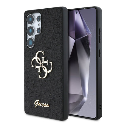 Galaxy S25 Ultra Kılıf Guess Orjinal Lisanslı 4G Büyük Metal Logolu Glitter Kapak