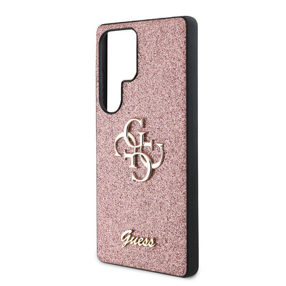 Galaxy S25 Ultra Kılıf Guess Orjinal Lisanslı 4G Büyük Metal Logolu Glitter Kapak