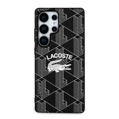 Galaxy S25 Ultra Kılıf Lacoste Orjinal Lisanslı M-safe Şarj Özellikli Mono Vintage Logo Kapak