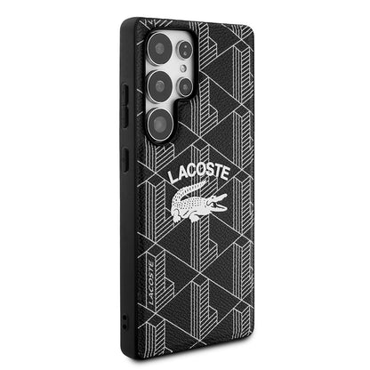 Galaxy S25 Ultra Kılıf Lacoste Orjinal Lisanslı M-safe Şarj Özellikli Mono Vintage Logo Kapak