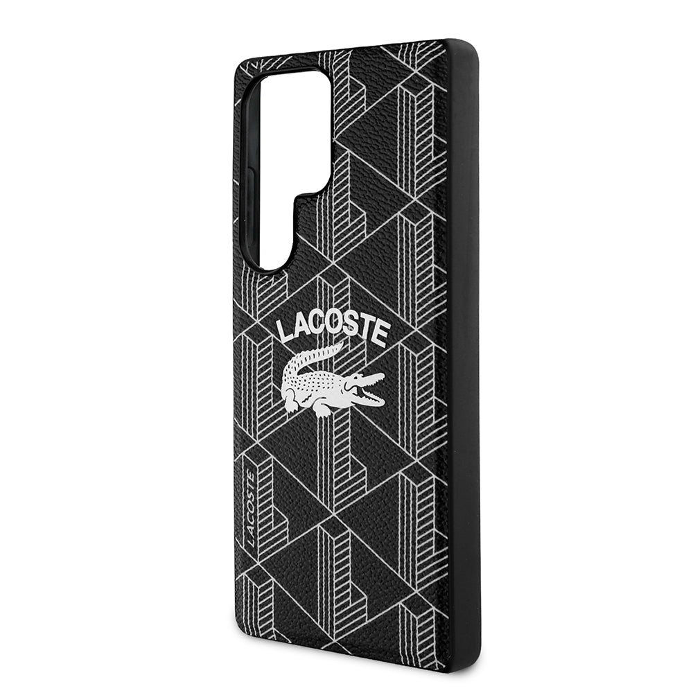Galaxy S25 Ultra Kılıf Lacoste Orjinal Lisanslı M-safe Şarj Özellikli Mono Vintage Logo Kapak