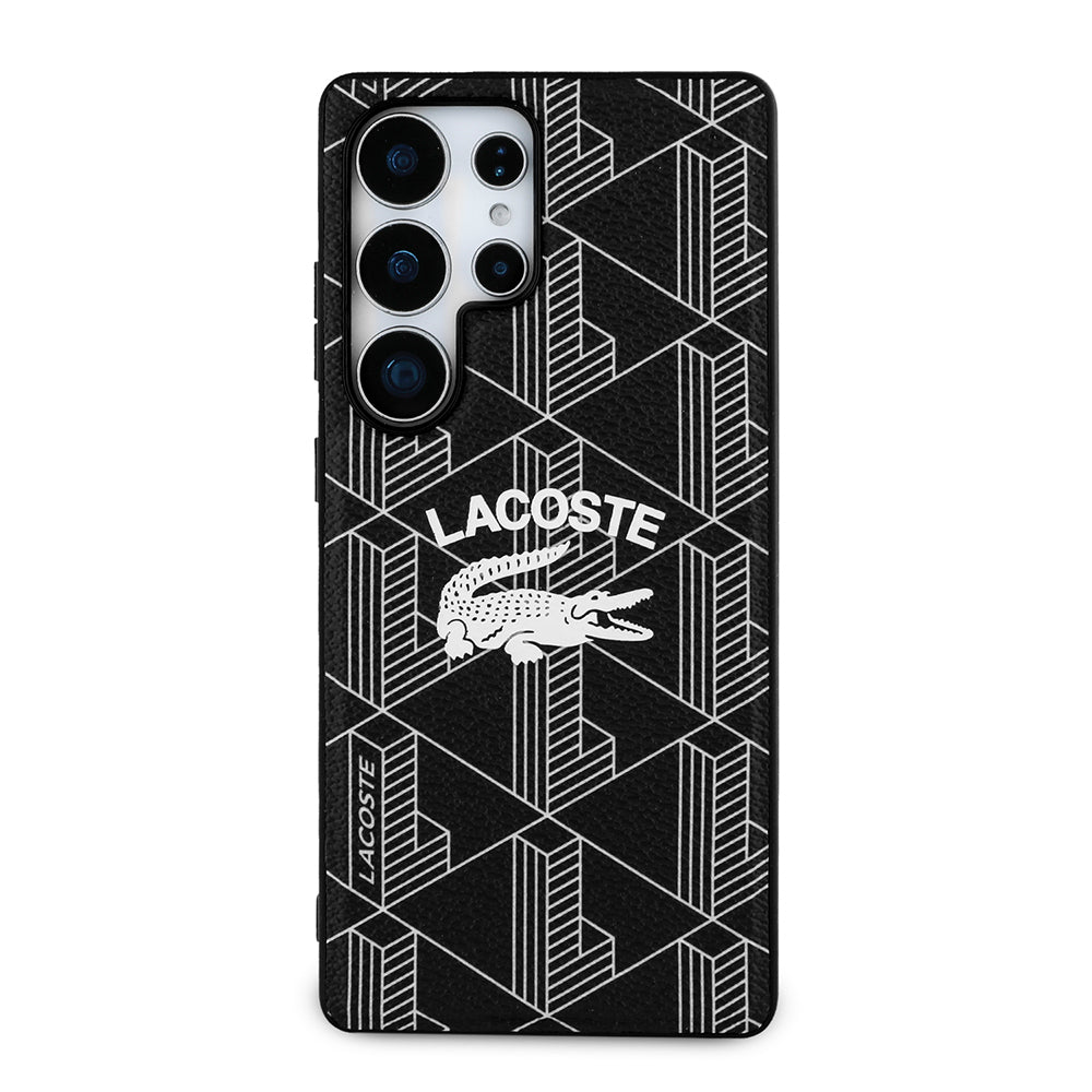 Galaxy S25 Ultra Kılıf Lacoste Orjinal Lisanslı M-safe Şarj Özellikli Mono Vintage Logo Kapak