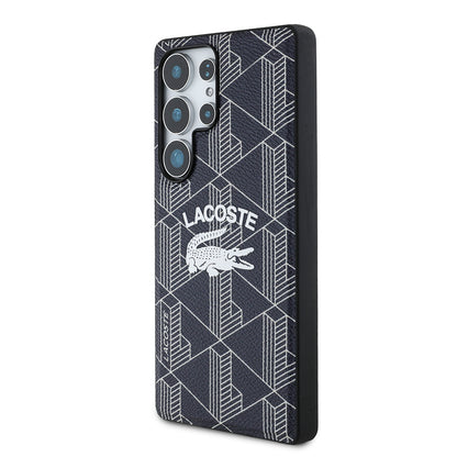 Galaxy S25 Ultra Kılıf Lacoste Orjinal Lisanslı M-safe Şarj Özellikli Mono Vintage Logo Kapak