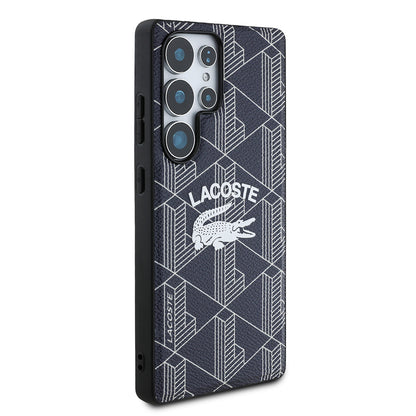 Galaxy S25 Ultra Kılıf Lacoste Orjinal Lisanslı M-safe Şarj Özellikli Mono Vintage Logo Kapak
