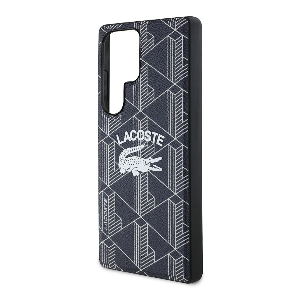 Galaxy S25 Ultra Kılıf Lacoste Orjinal Lisanslı M-safe Şarj Özellikli Mono Vintage Logo Kapak