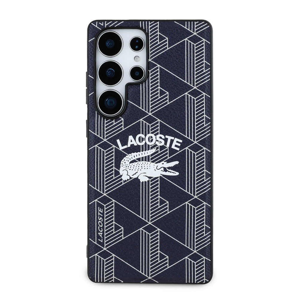 Galaxy S25 Ultra Kılıf Lacoste Orjinal Lisanslı M-safe Şarj Özellikli Mono Vintage Logo Kapak