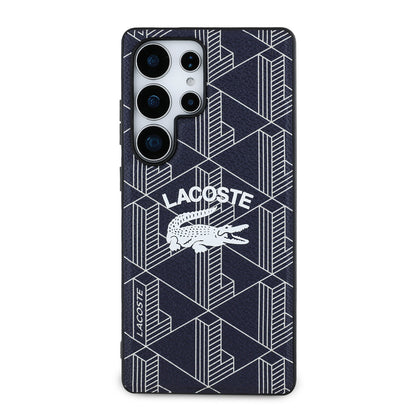 Galaxy S25 Ultra Kılıf Lacoste Orjinal Lisanslı M-safe Şarj Özellikli Mono Vintage Logo Kapak