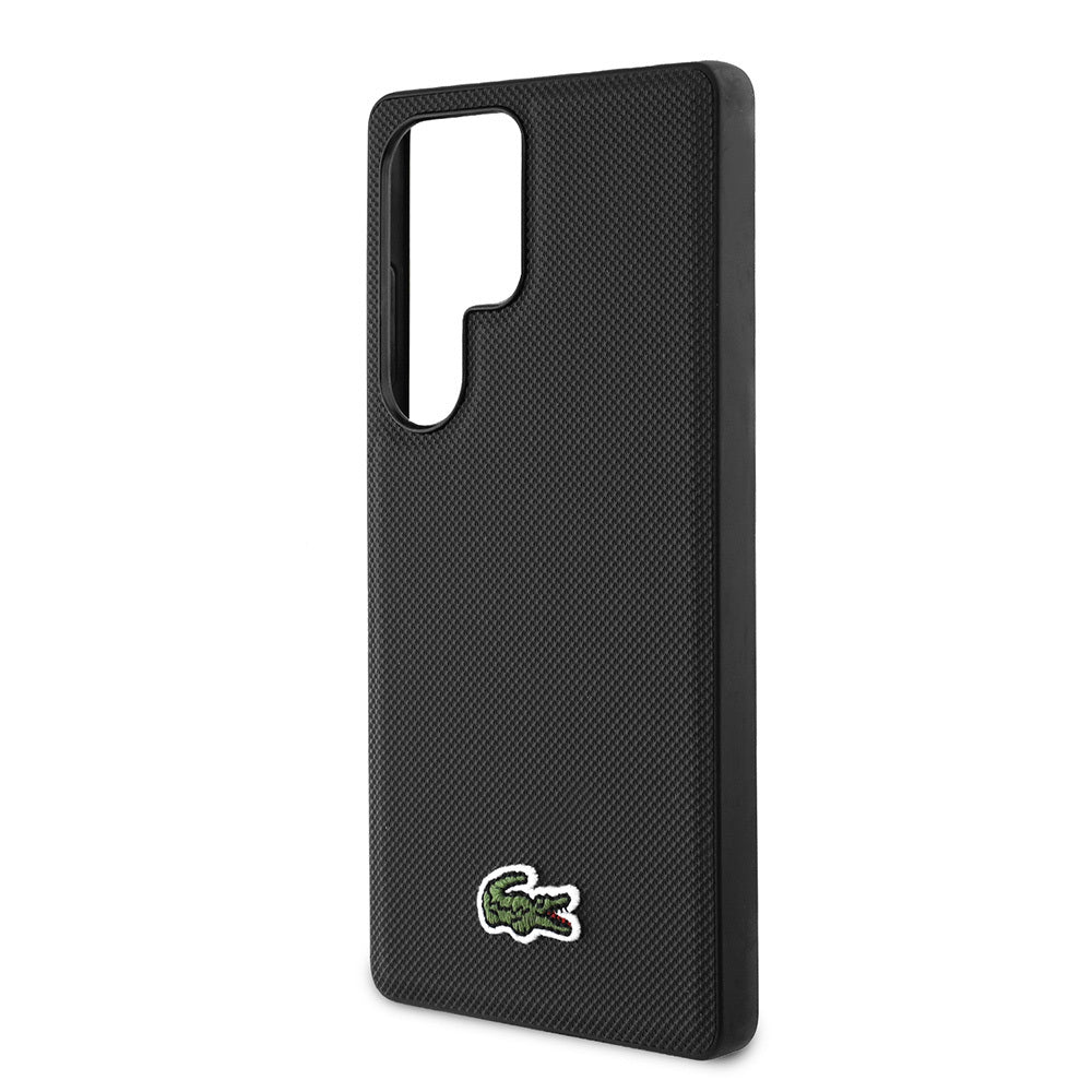 Galaxy S25 Ultra Kılıf Lacoste Orjinal Lisanslı PU Pike Desenli Arka Yüzey İkonik Timsah Dokuma Logolu Kapak